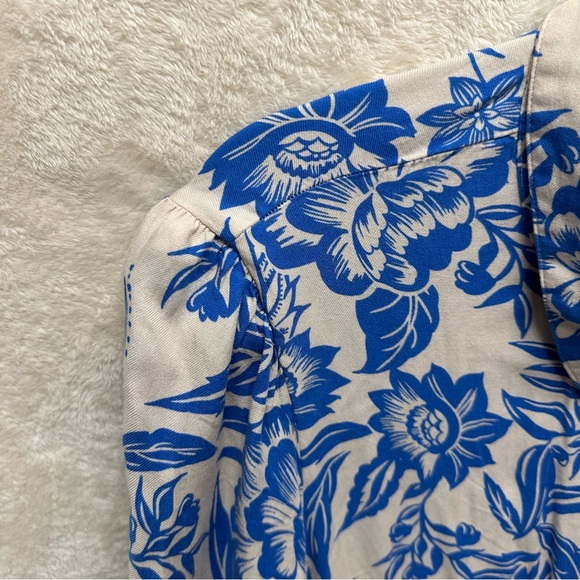 CAbi Athena Dress, Style 6149 women’s size large blue floral - Picture 10 of 12